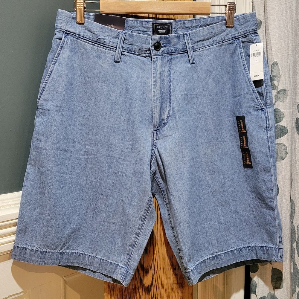 Gap Khakis - Flat Front Chambray Shorts